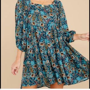 Matera Teal Floral Mini